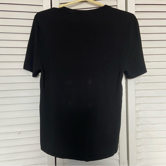ZARA BASIC EXTRAFINE KNIT TOP XL Black NWT - Picture 2 of 5